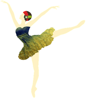 Danseuse sur pointes en arabesque